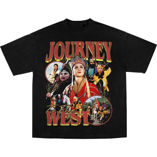 "JOURNEY TO THE WEST" ACID WASHED TEE
