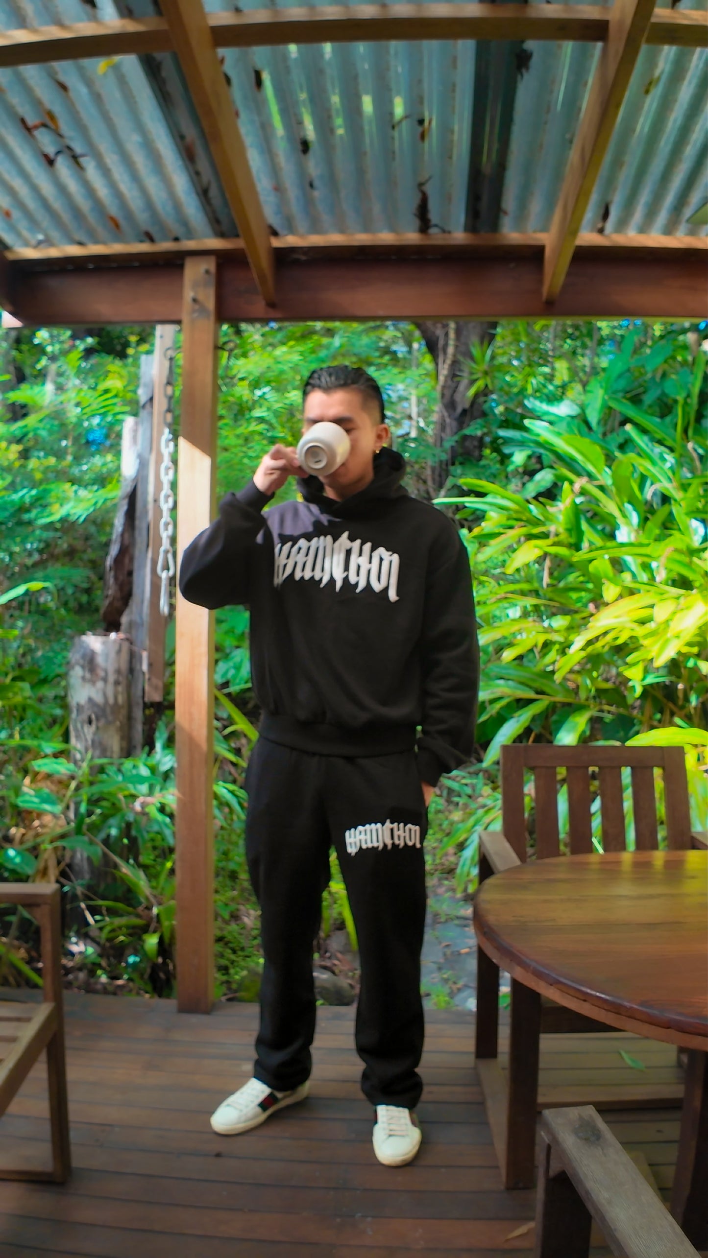 HAMCHOI™ Gothic Track Pants — Jet Black (MENS)