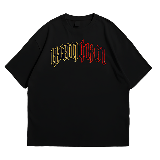 Hamchoi Year of the snake oversized tee Black