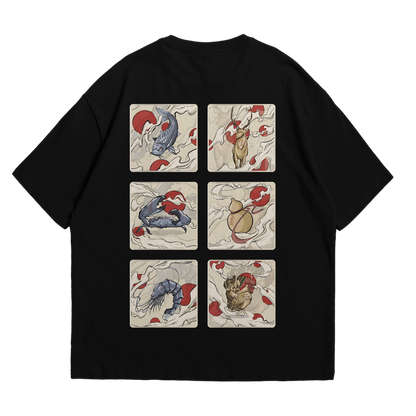 Hamchoi Bau Cua Tom Ca Oversized Tshirt