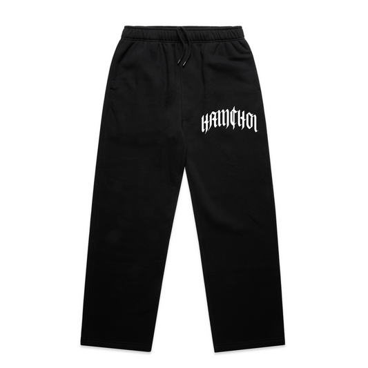 HAMCHOI Gothic track pants in jet black