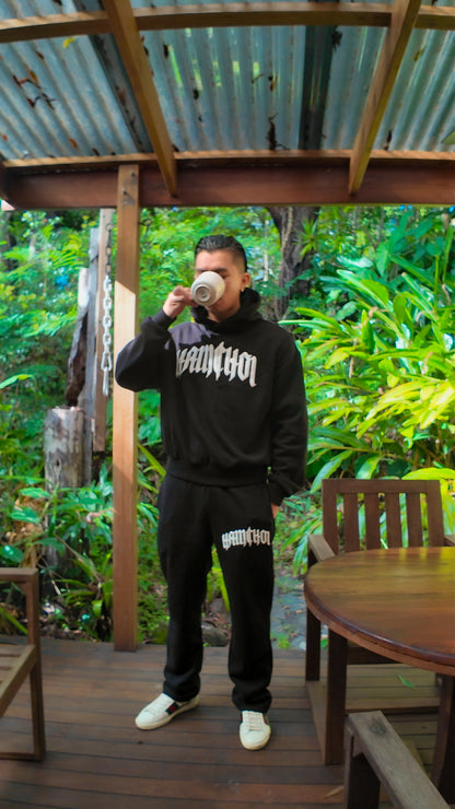 HAMCHOI™ Gothic Track Pants — Jet Black (MENS)